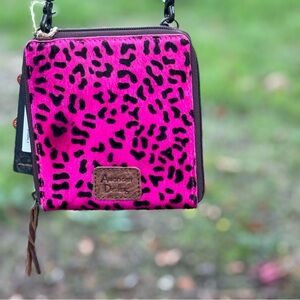 Genuine Leather American Darling Animal Print Wallet Wristlet